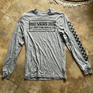 Grey long sleeve vans shirt